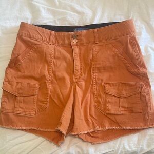 Democracy orange cargo shorts